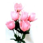 12 Pink Roses 2 Stems Silk Bud Roses Centerpiece Flower Wedding Flower Bouquets 